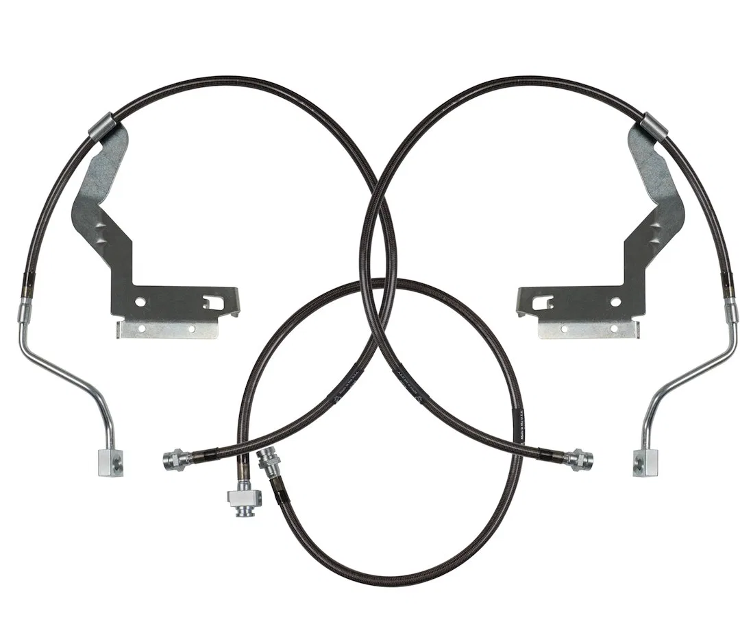 CS-FORDBBL-11 – CARLI SUSPEN Brake Line, Stainless Steel Outer/ Kevlar Braid Middle/ Teflon Innercore For Use With 2-...